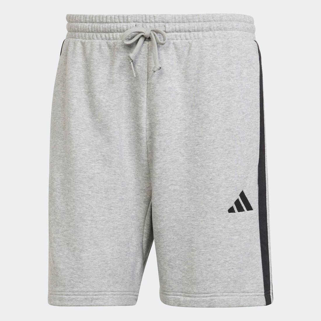 Essential 3-Stripes French Terry Shorts, Grey, No Color, large image number 0