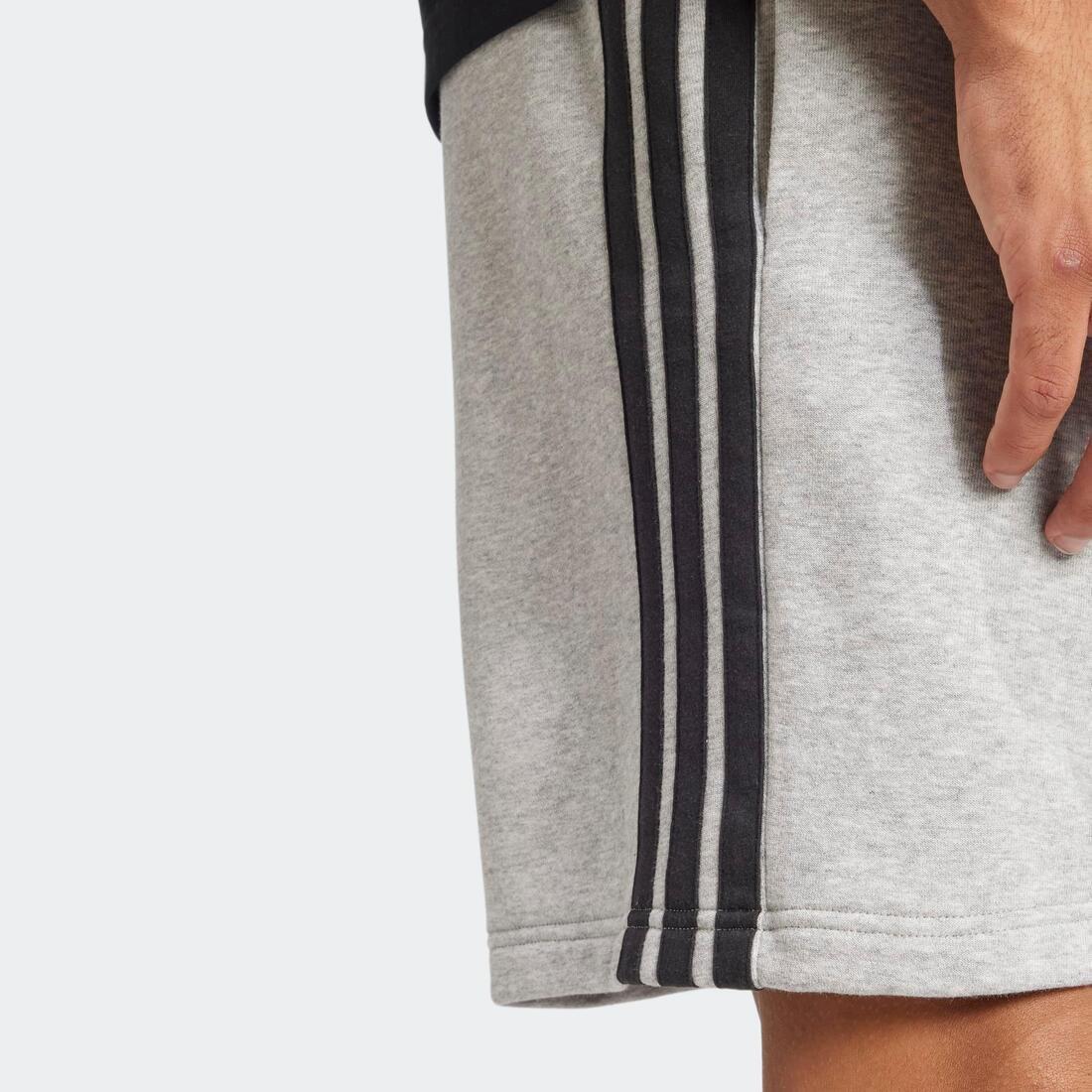 Essential 3-Stripes French Terry Shorts, Grey, No Color, large image number 2