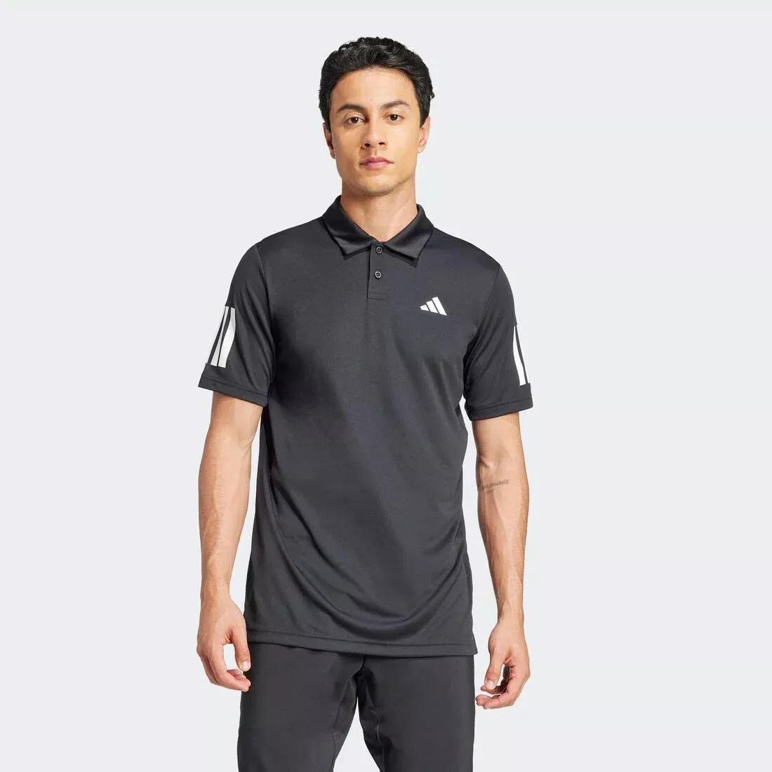 Club Tennis 3-Stripes Polo Shirt, Black, , large image number 1
