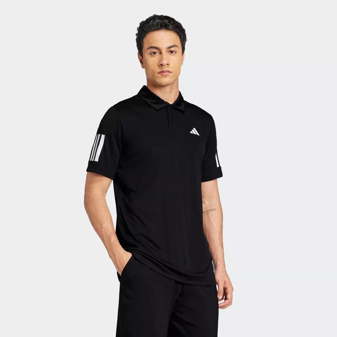 Club Tennis 3-Stripes Polo Shirt, Black, , large image number 3
