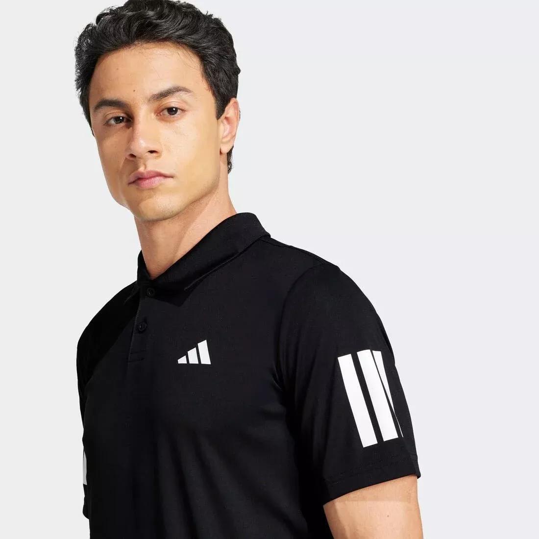 Club Tennis 3-Stripes Polo Shirt, Black, , large image number 4