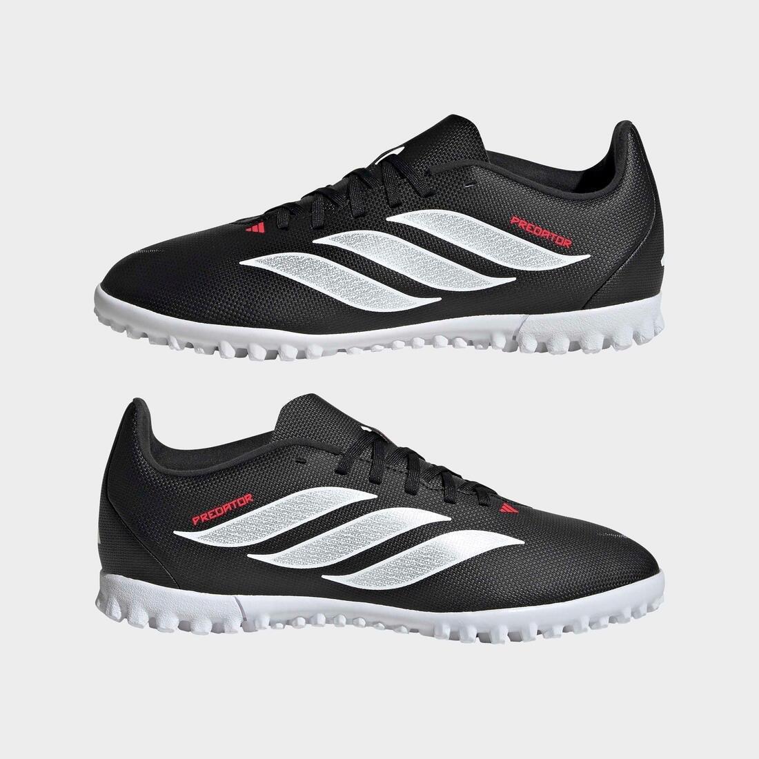 Kids Unisex Predator Club Turf Football Shoes, Black, , large image number 8