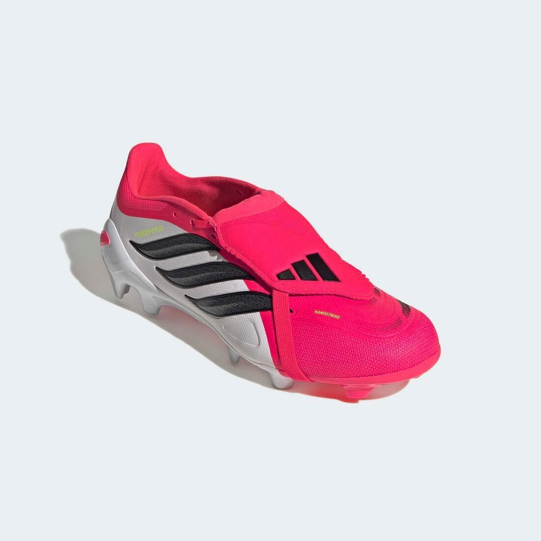 Unisex Predator League Fold-Over Tongue Firm Ground Football Boots, Red, , large image number 4