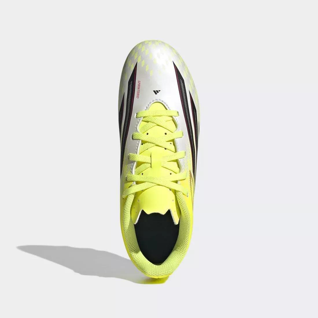 Kids Unisex F50 Club Firm Ground / Multi Ground Football Boots, Yellow, No Color, medium