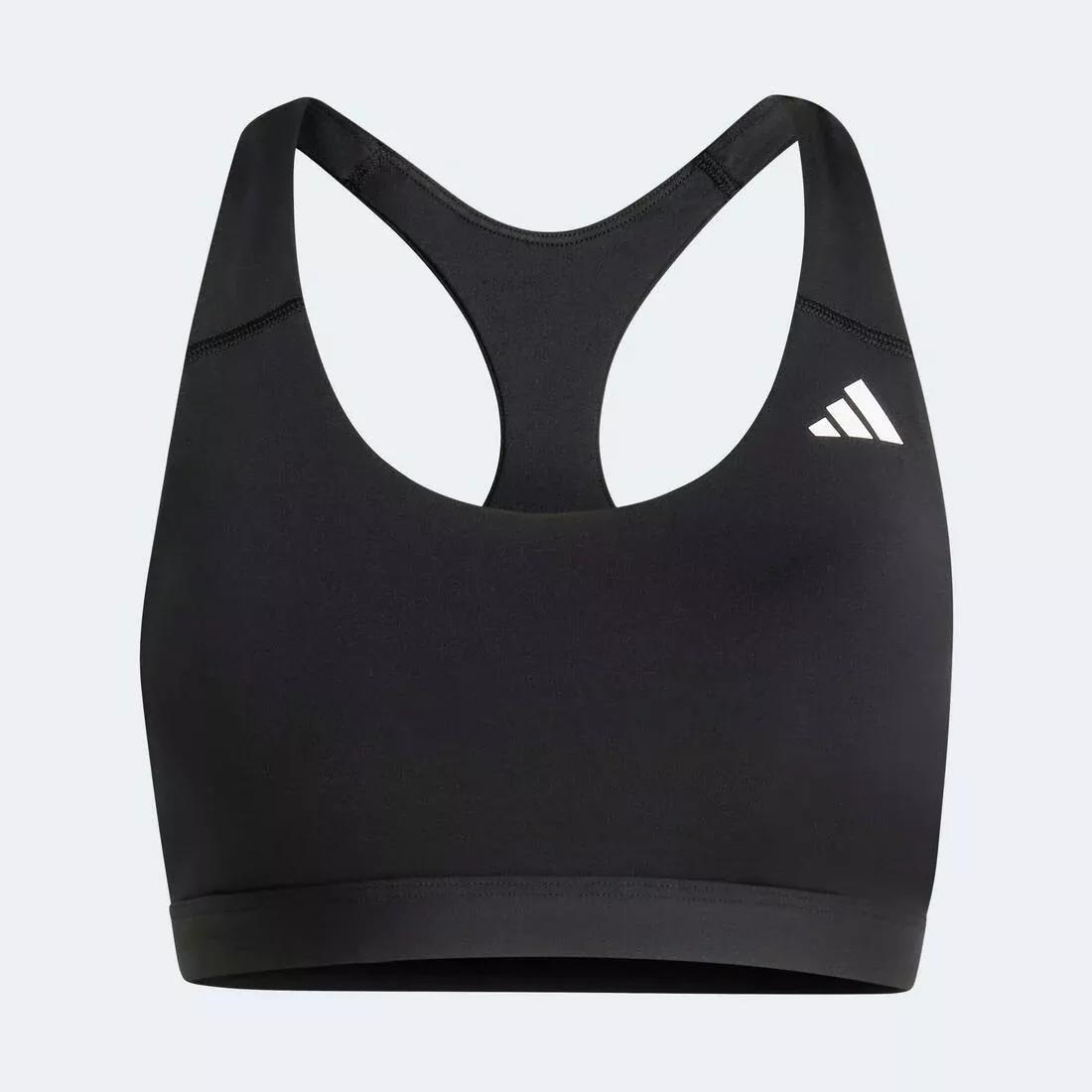 Optime Essentials Workout Medium Support Bra, Black, No Color, large image number 0