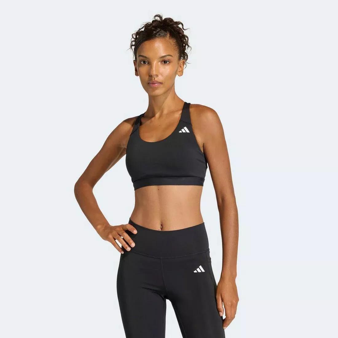 Optime Essentials Workout Medium Support Bra, Black, No Color, large image number 3