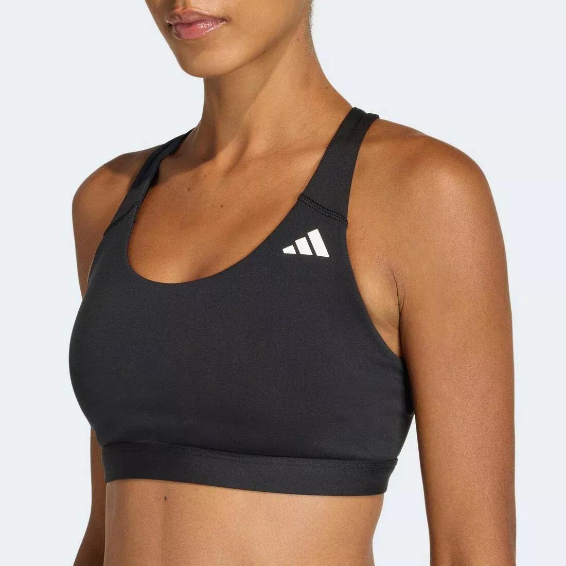 Optime Essentials Workout Medium Support Bra, Black, No Color, large image number 4