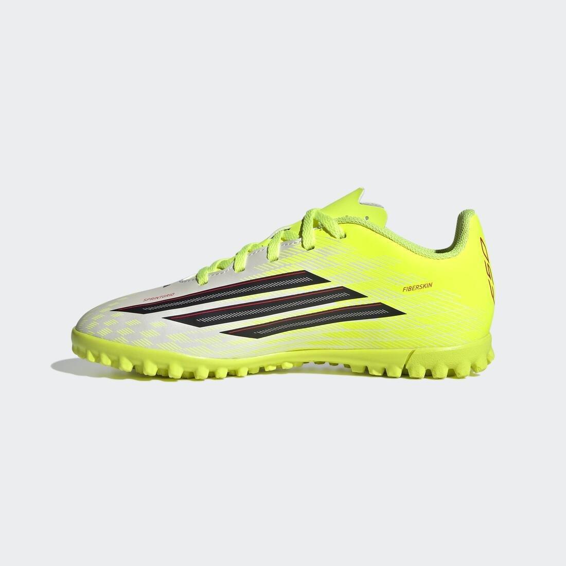 Kids Unisex F50 Club Turf Football Shoes, Yellow, , large image number 3