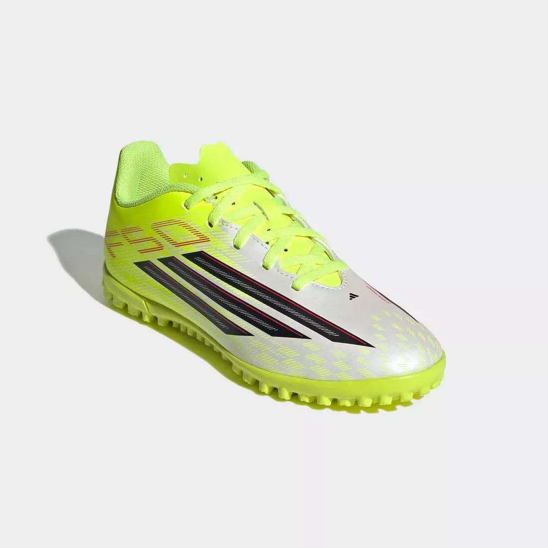 Kids Unisex F50 Club Turf Football Shoes, Yellow, , large image number 4