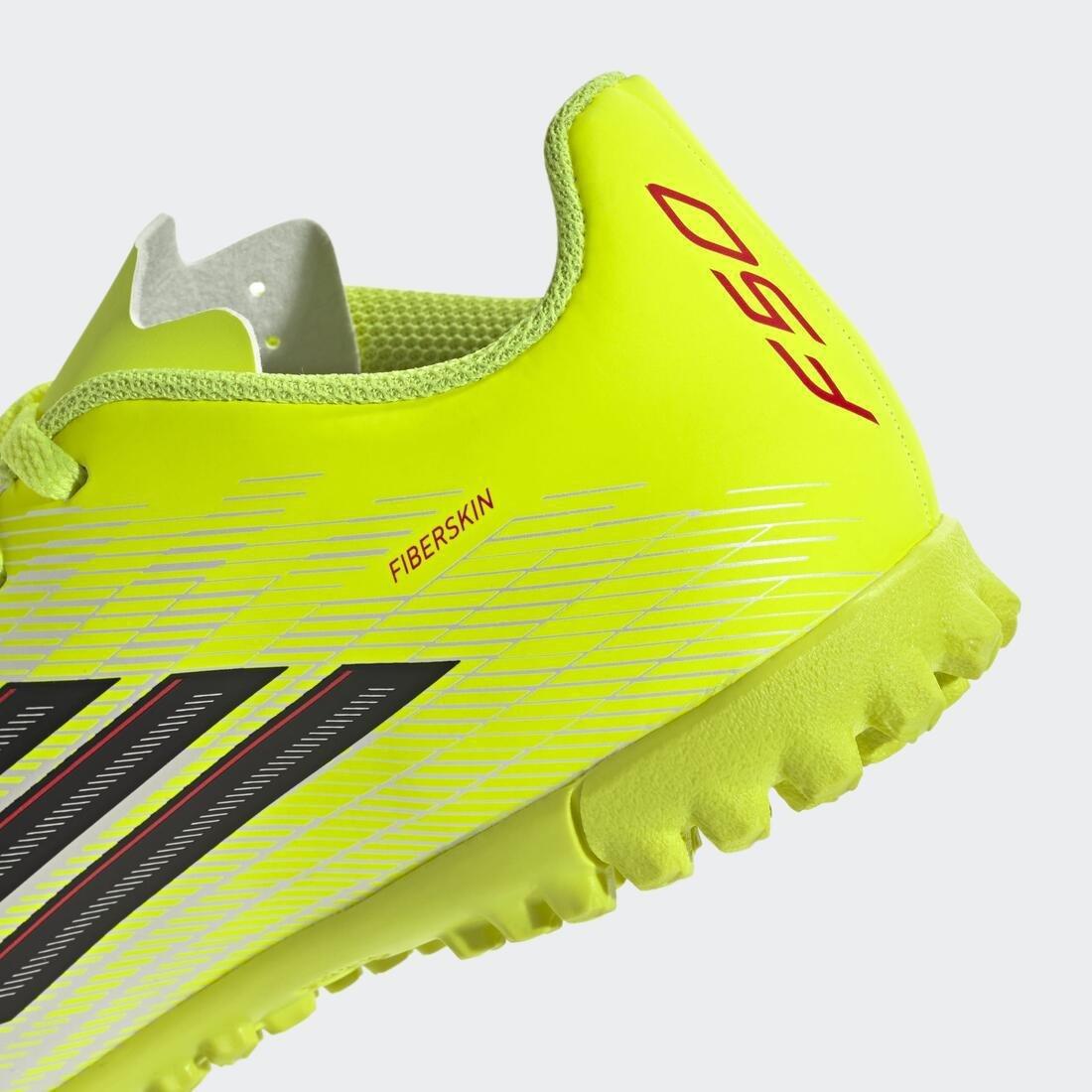 Kids Unisex F50 Club Turf Football Shoes, Yellow, , large image number 7
