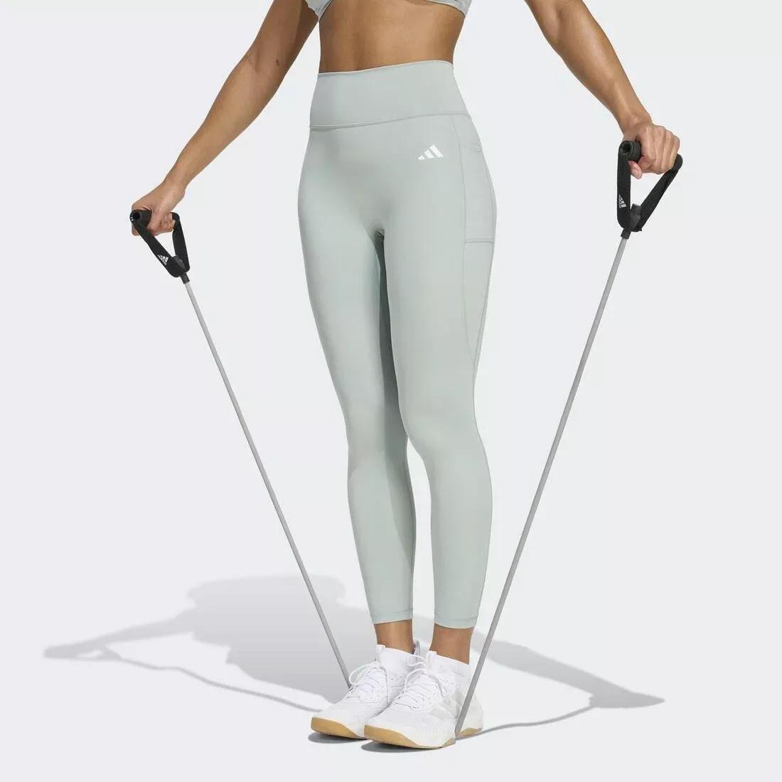 Optime Essentials No Front Rise Seam 7/8 Leggings, Green, No Color, large image number 1