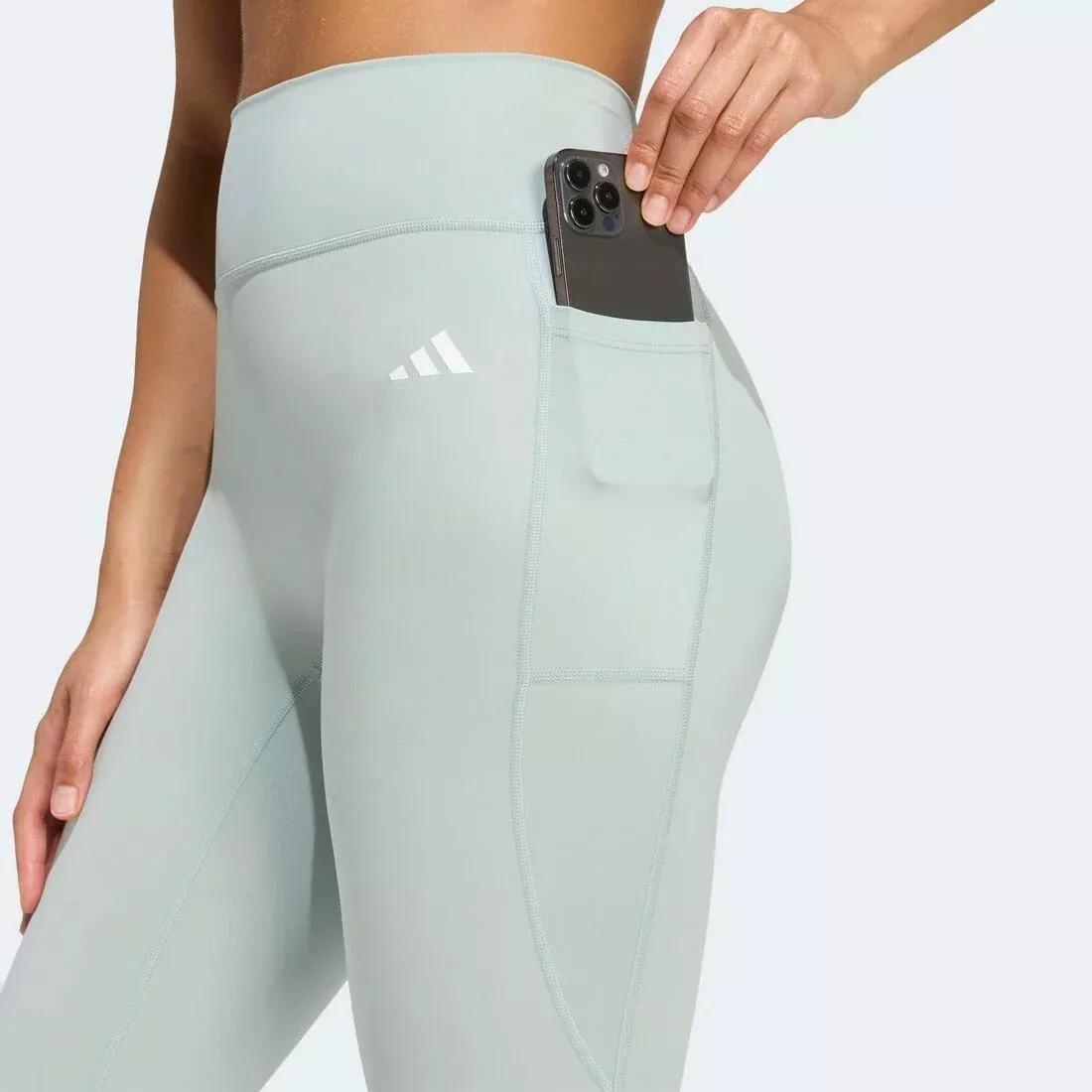 Optime Essentials No Front Rise Seam 7/8 Leggings, Green, No Color, large image number 4