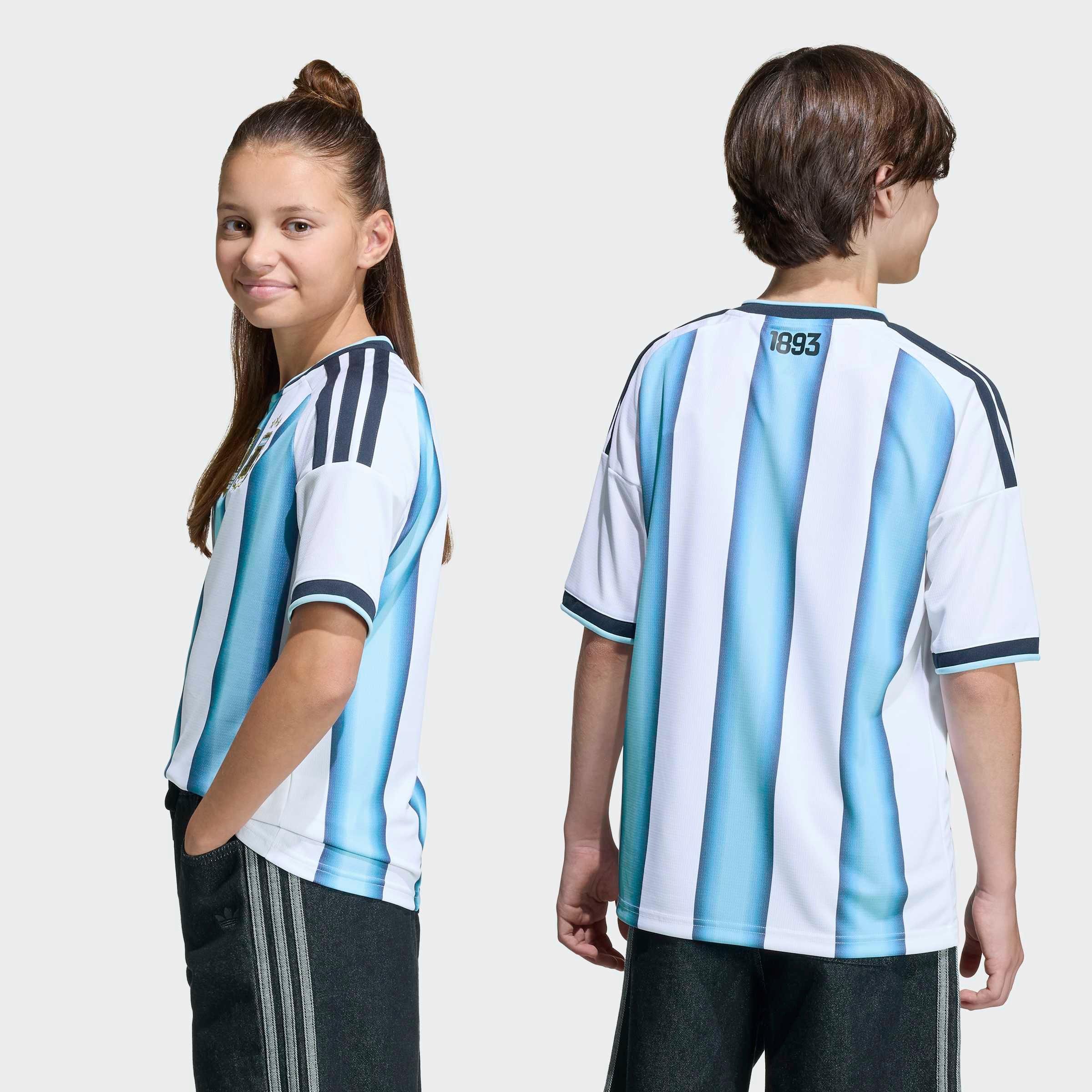 Kids Unisex Argentina 26 Home Jersey, White, No Color, large image number 3