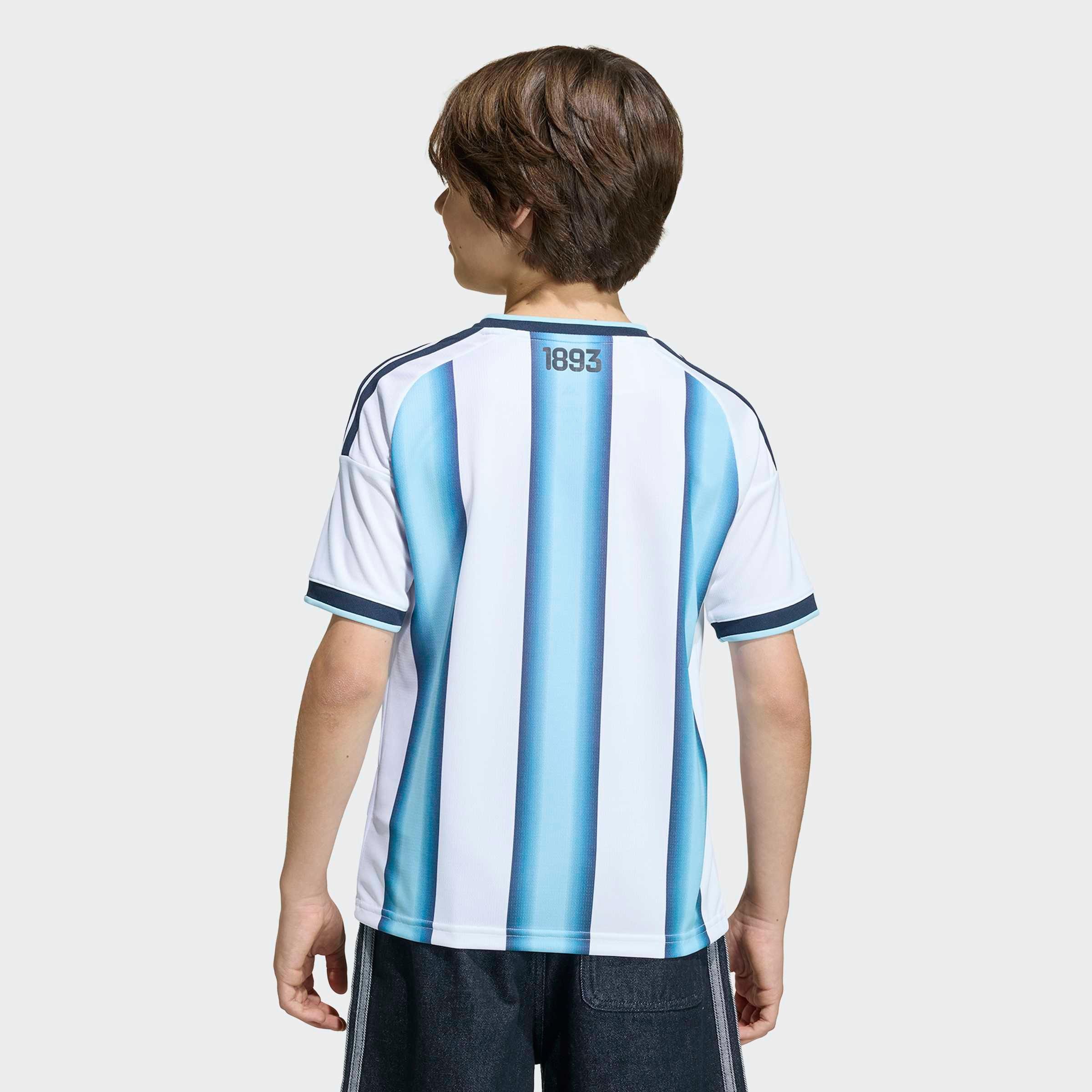 Kids Unisex Argentina 26 Home Jersey, White, No Color, large image number 5
