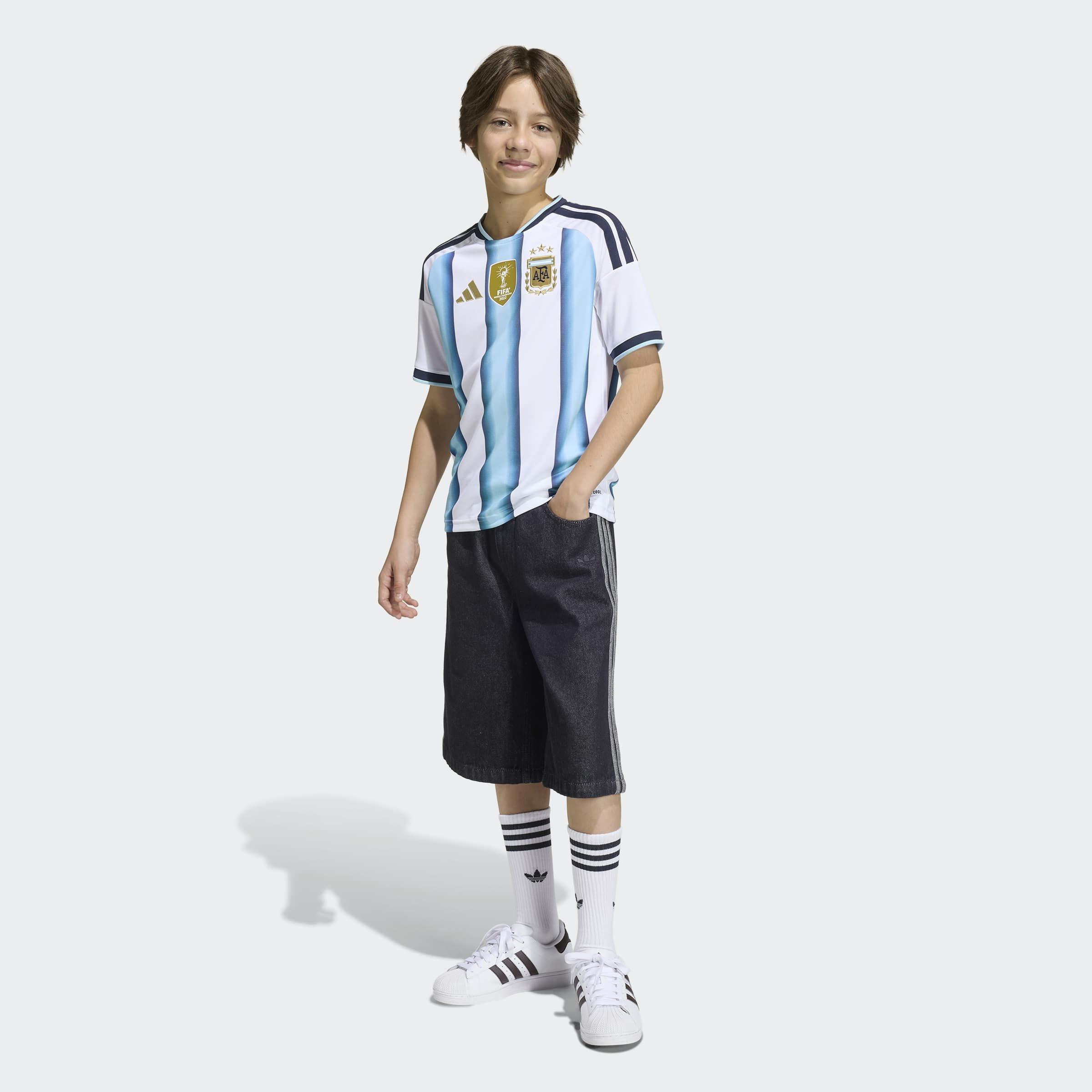Kids Unisex Argentina 26 Home Jersey, White, No Color, large image number 6