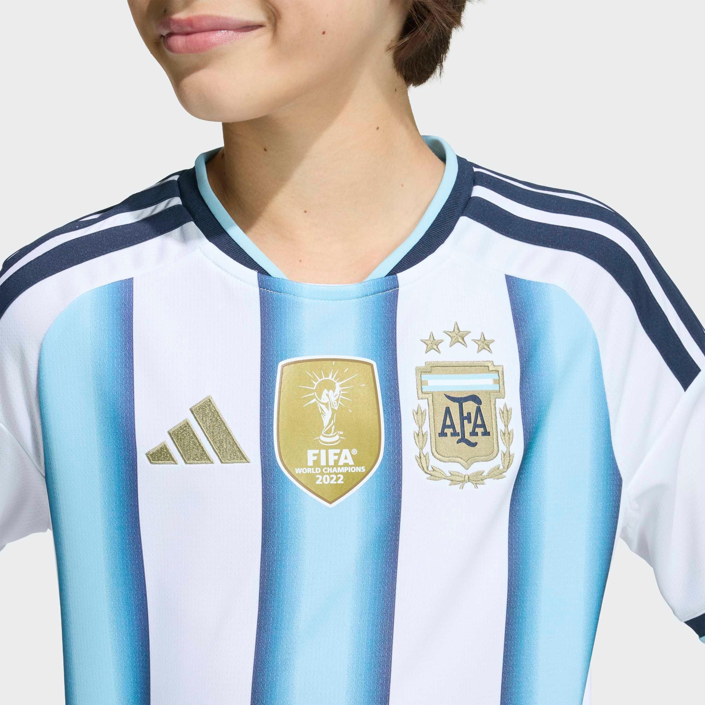 Kids Unisex Argentina 26 Home Jersey, White, No Color, large image number 7