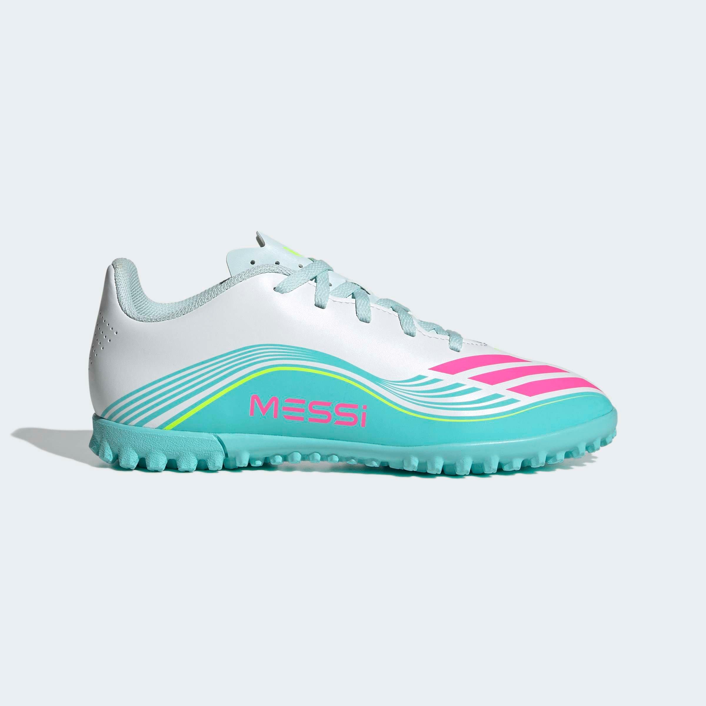Kids Unisex F50 Messi Club Turf Football Shoes, White, , medium