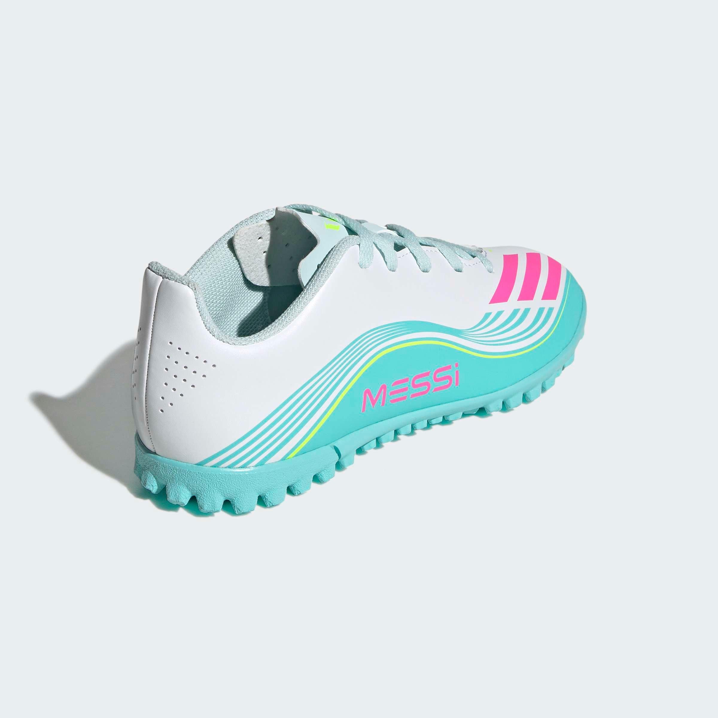 Kids Unisex F50 Messi Club Turf Football Shoes, White, , large image number 4