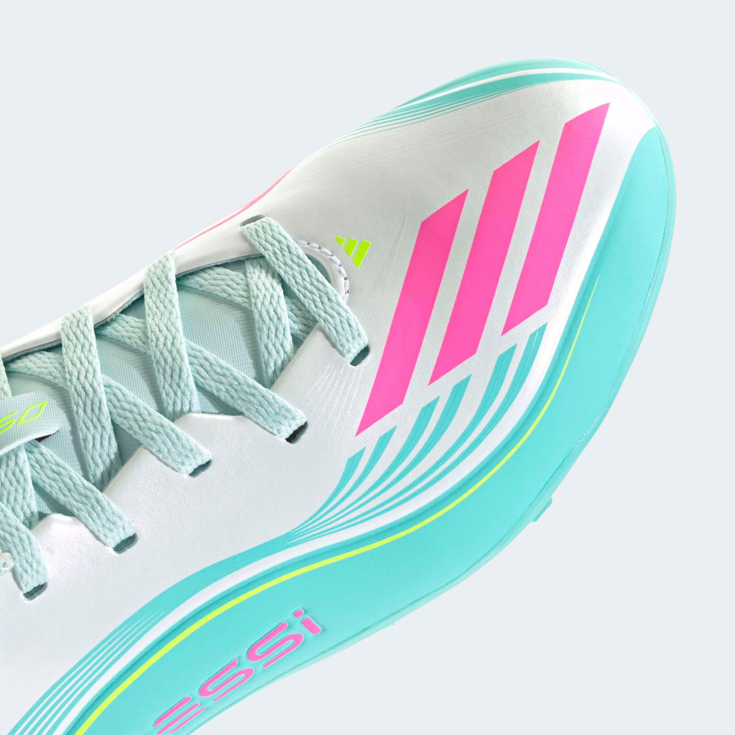 Kids Unisex F50 Messi Club Turf Football Shoes, White, , large image number 6