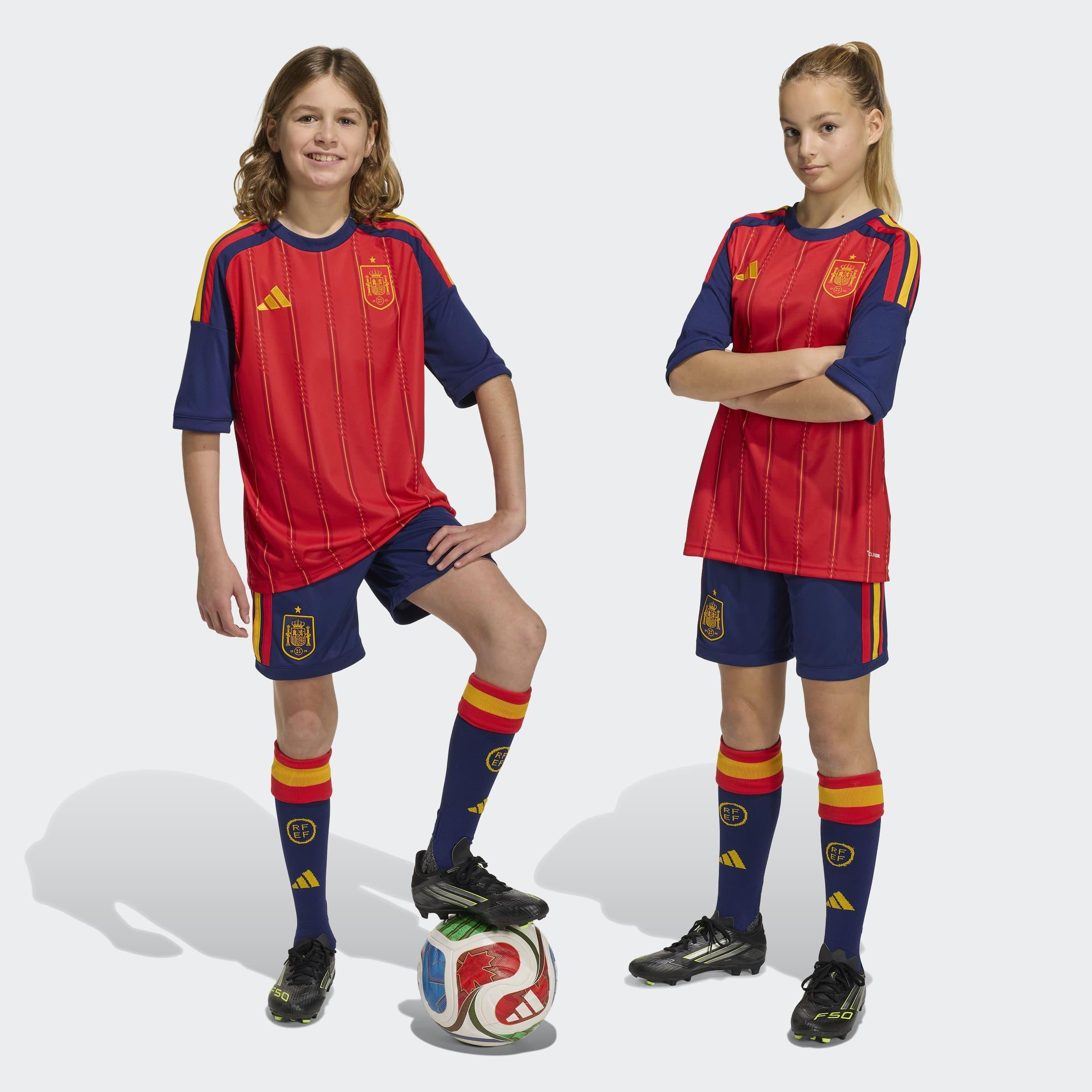 Kids Unisex Spain 26 Home Shorts , Blue, No Color, medium