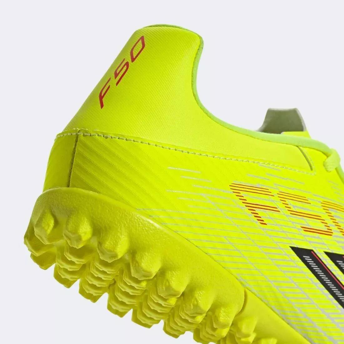 Unisex F50 Club Turf Football Shoes, Yellow, , large image number 7