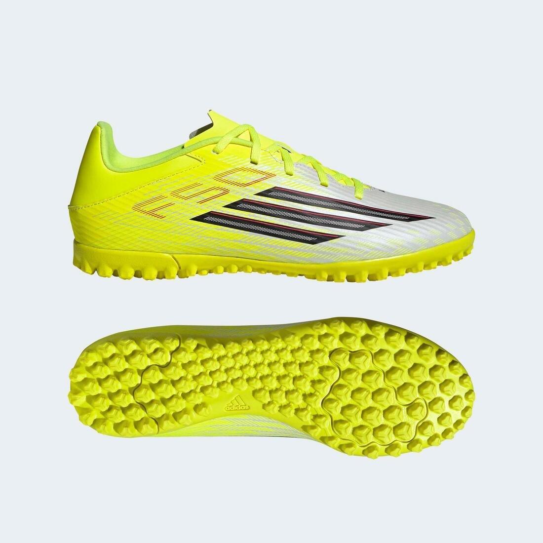 Unisex F50 Club Turf Football Shoes, Yellow, , large image number 9