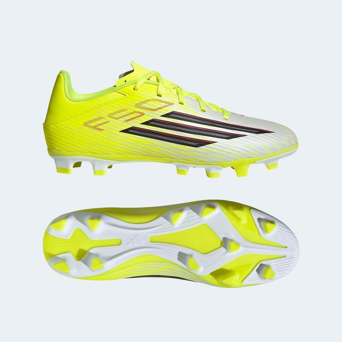 Unisex F50 Club Firm Ground / Multi Ground Football Boots, Yellow, No Color, large image number 9