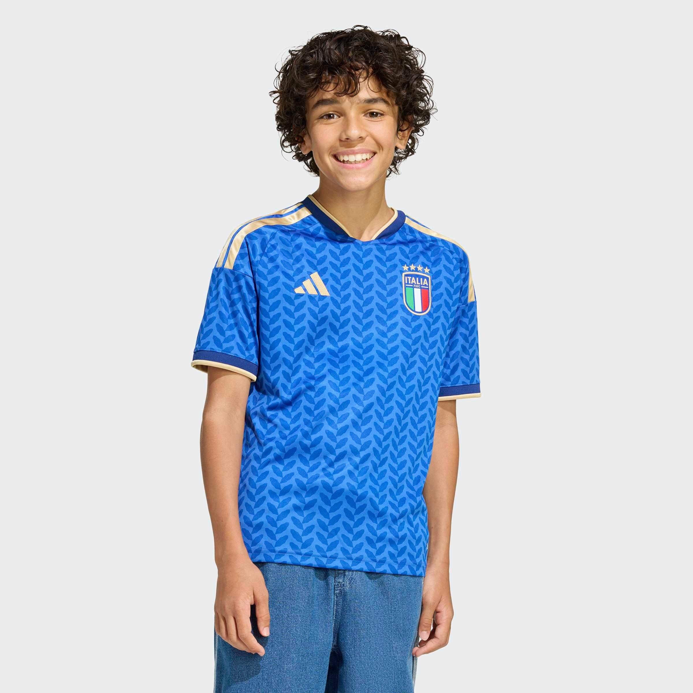 Kids Unisex Italy 26 Home Jersey, Blue, No Color, large image number 2