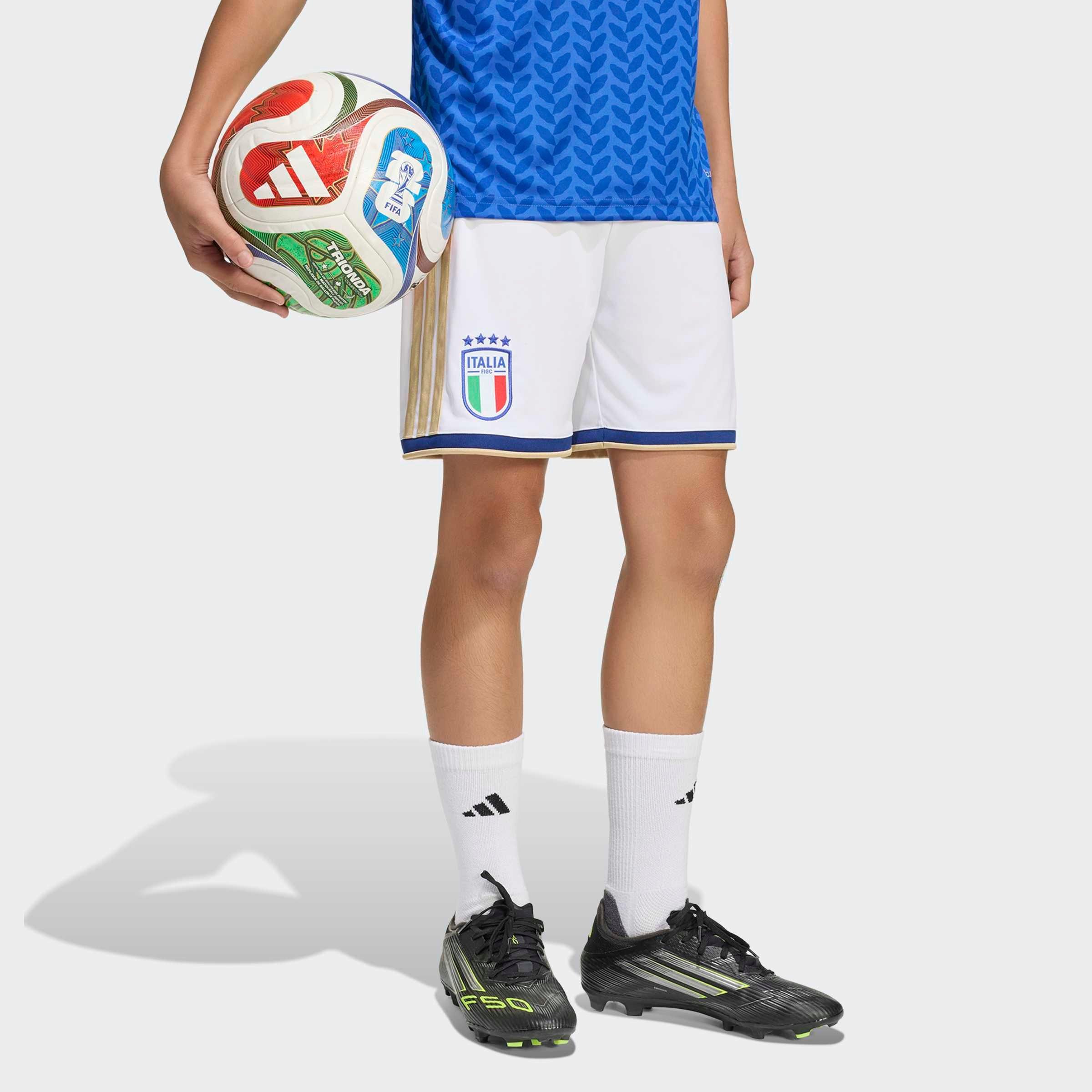 Kids Unisex Italy 26 Home Shorts, White, , large image number 3