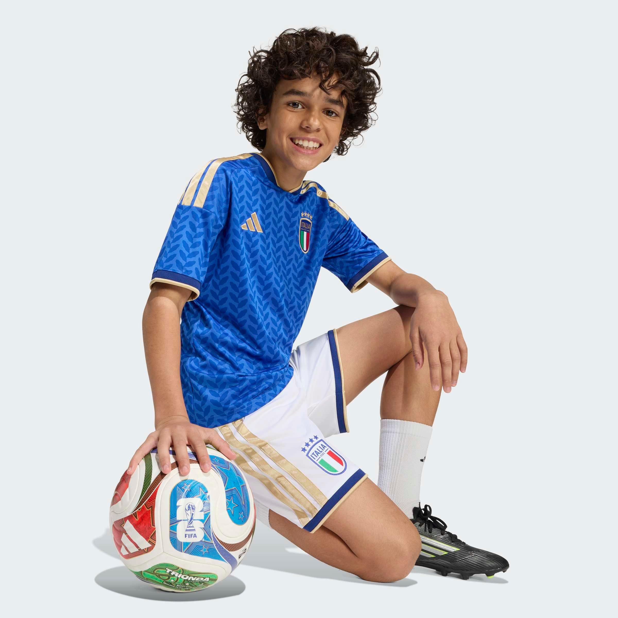 Kids Unisex Italy 26 Home Shorts, White, , large image number 7