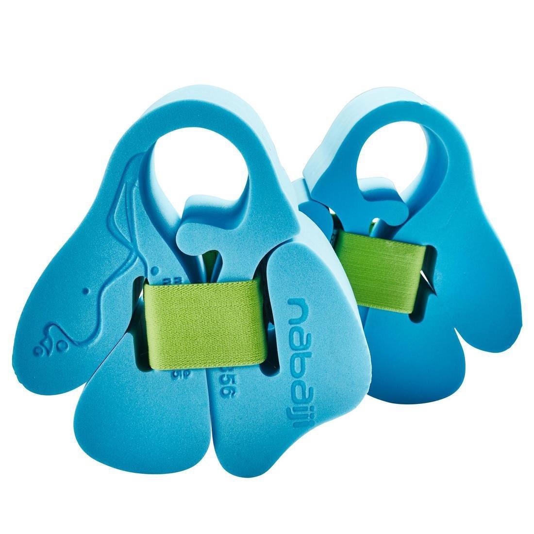 NABAIJI - Unisex Kids Swimming Foam Armbands With Elasticated Strap For 15-30 Kg, Blue