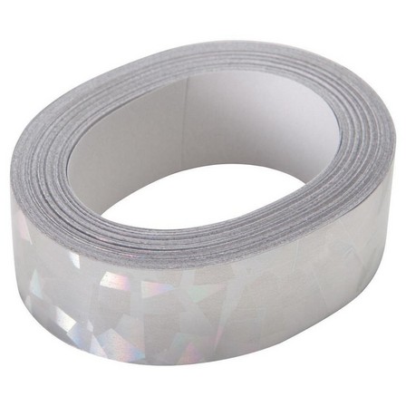 NO BRAND - Unique Rhythmic Gymnastics Decorative Adhesive Glittery Ribbon, Silver
