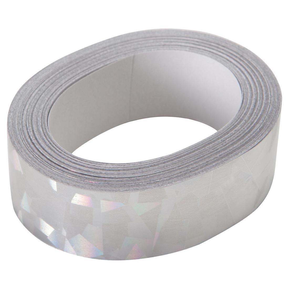 Unique Rhythmic Gymnastics Decorative Adhesive Glittery Ribbon, Silver, No Color, large image number 0