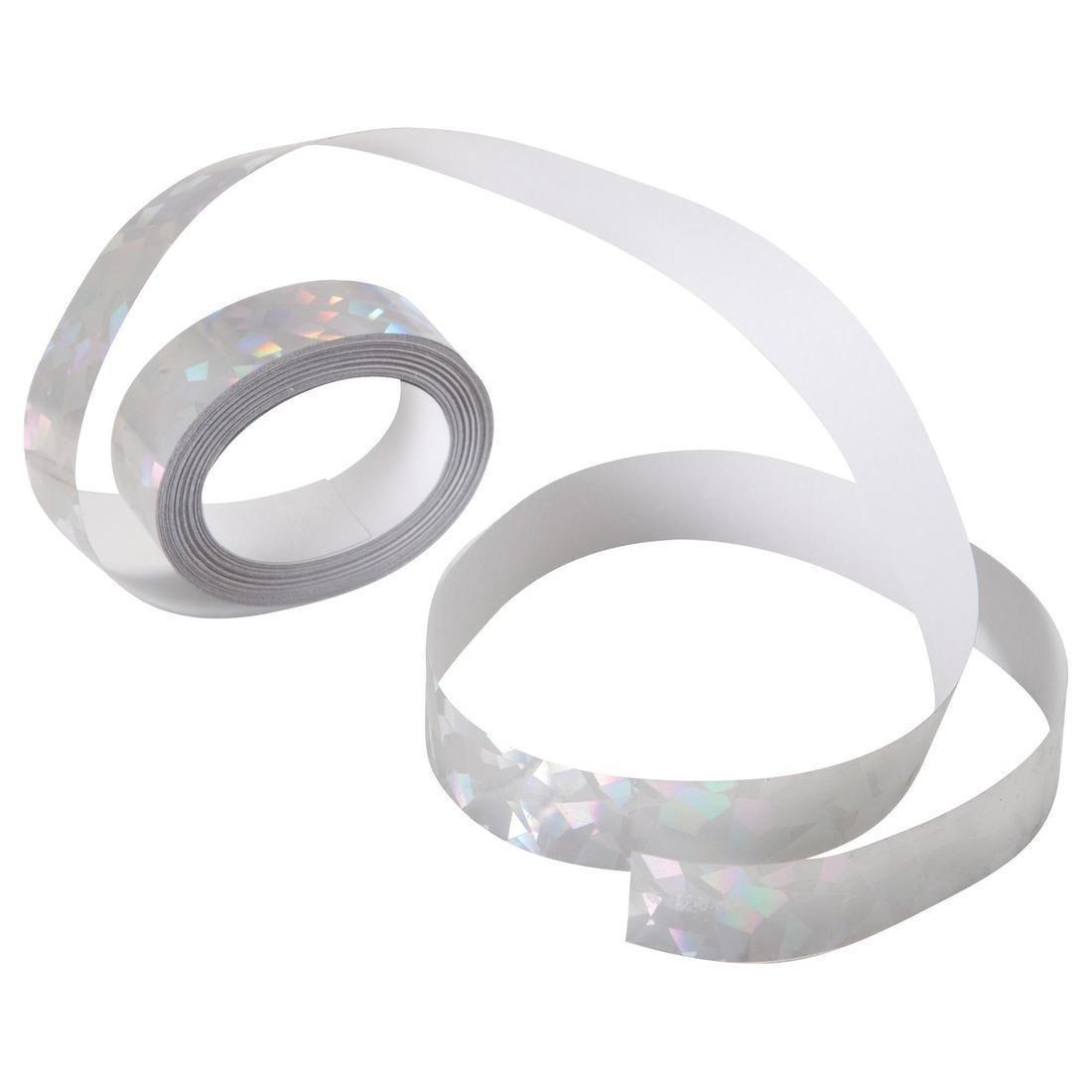 Unique Rhythmic Gymnastics Decorative Adhesive Glittery Ribbon, Silver, No Color, large image number 2