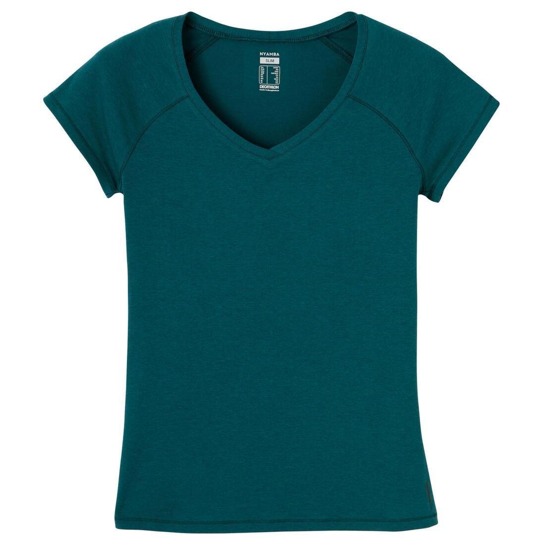 Slim Fit Stretch Cotton Fitness T-Shirt, Turquoise, , large image number 12