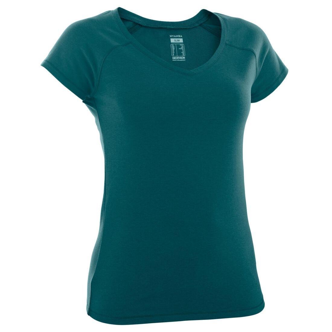 Slim Fit Stretch Cotton Fitness T-Shirt, Turquoise, , large image number 13