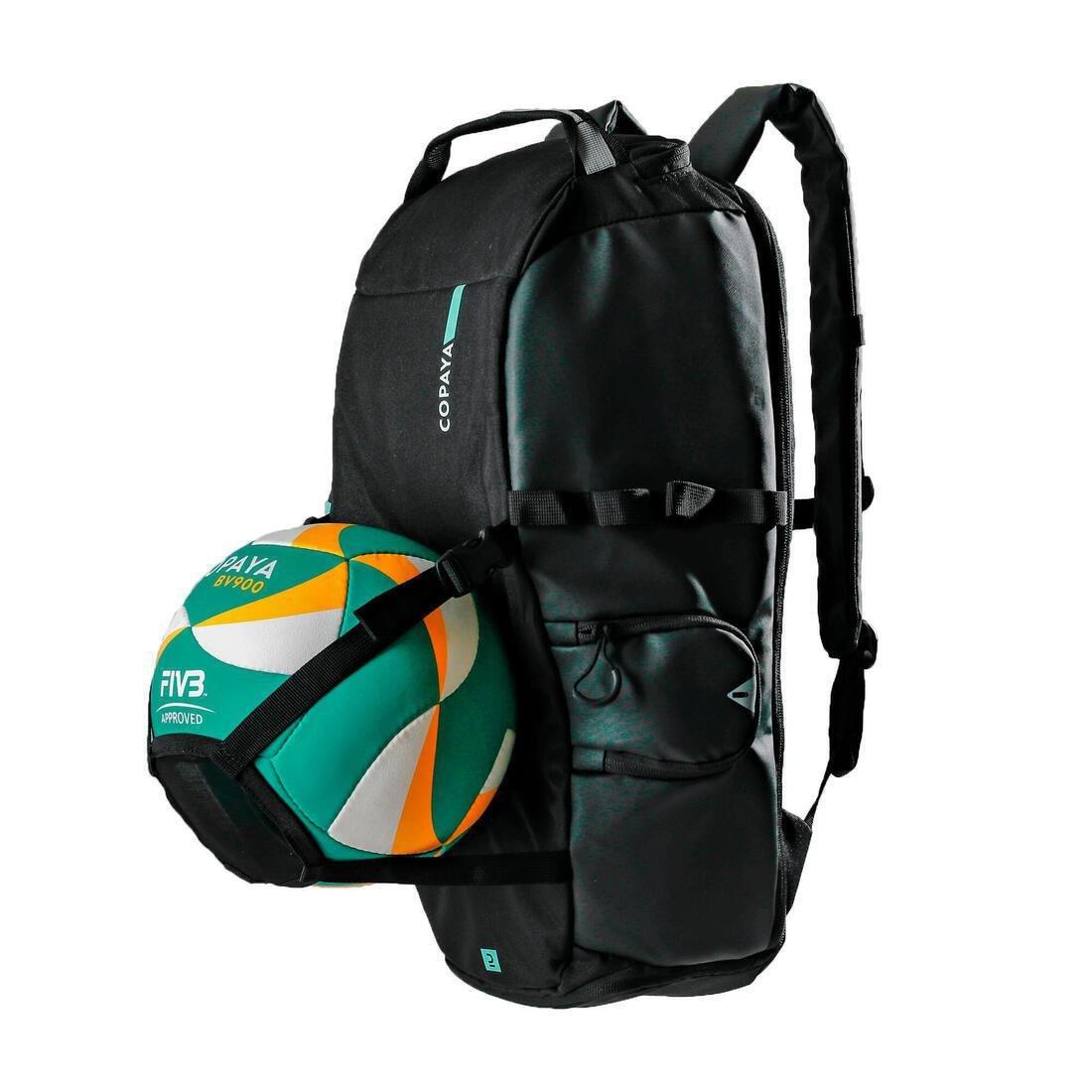 Beach Volleyball Compartment Backpack - Bv900 25L, Black, No Color, large image number 0