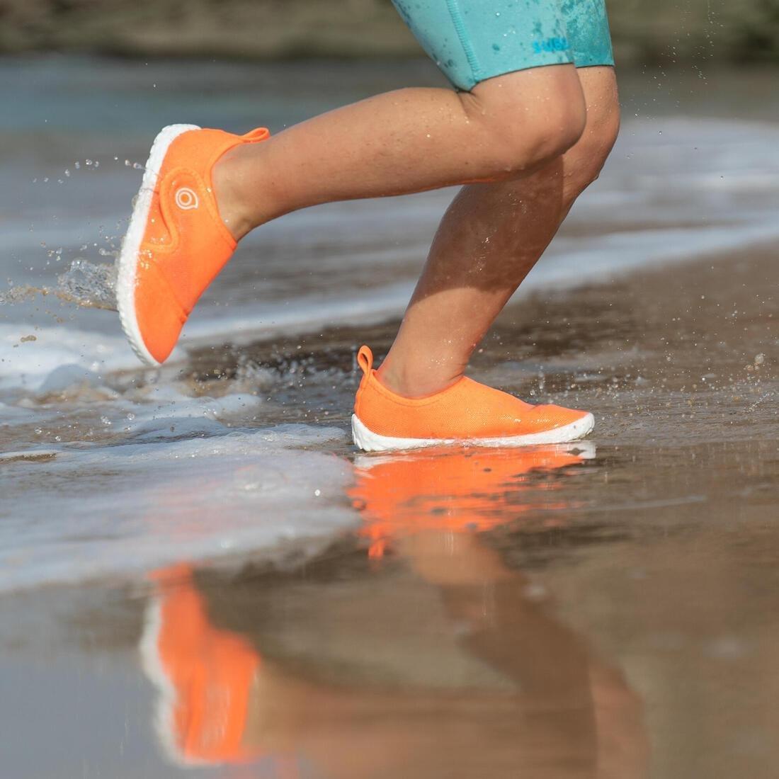 Baby's Shoes For Water Aquashoes 100, Fluo Coral Orange, No Color, medium