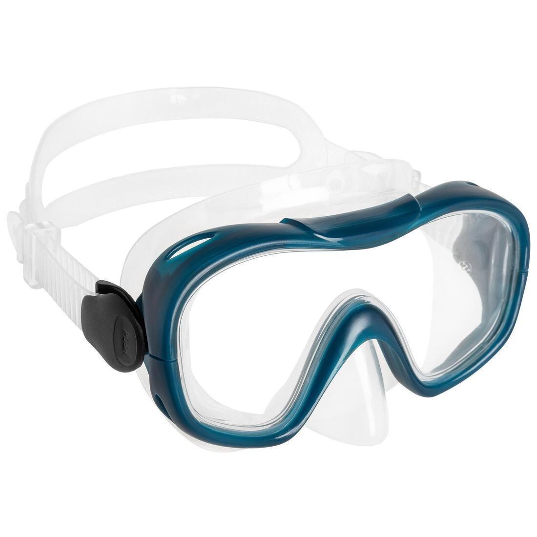 Adlt's Diving Snorkelling Fins Mask and Snorkel kit SNK 500, Blue, , large image number 1