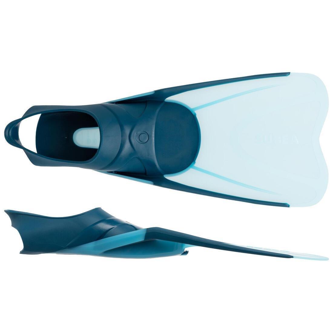 Adlt's Diving Snorkelling Fins Mask and Snorkel kit SNK 500, Blue, , large image number 9