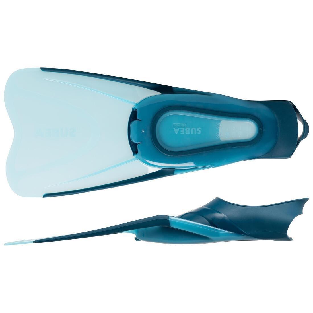 Adlt's Diving Snorkelling Fins Mask and Snorkel kit SNK 500, Blue, , large image number 10