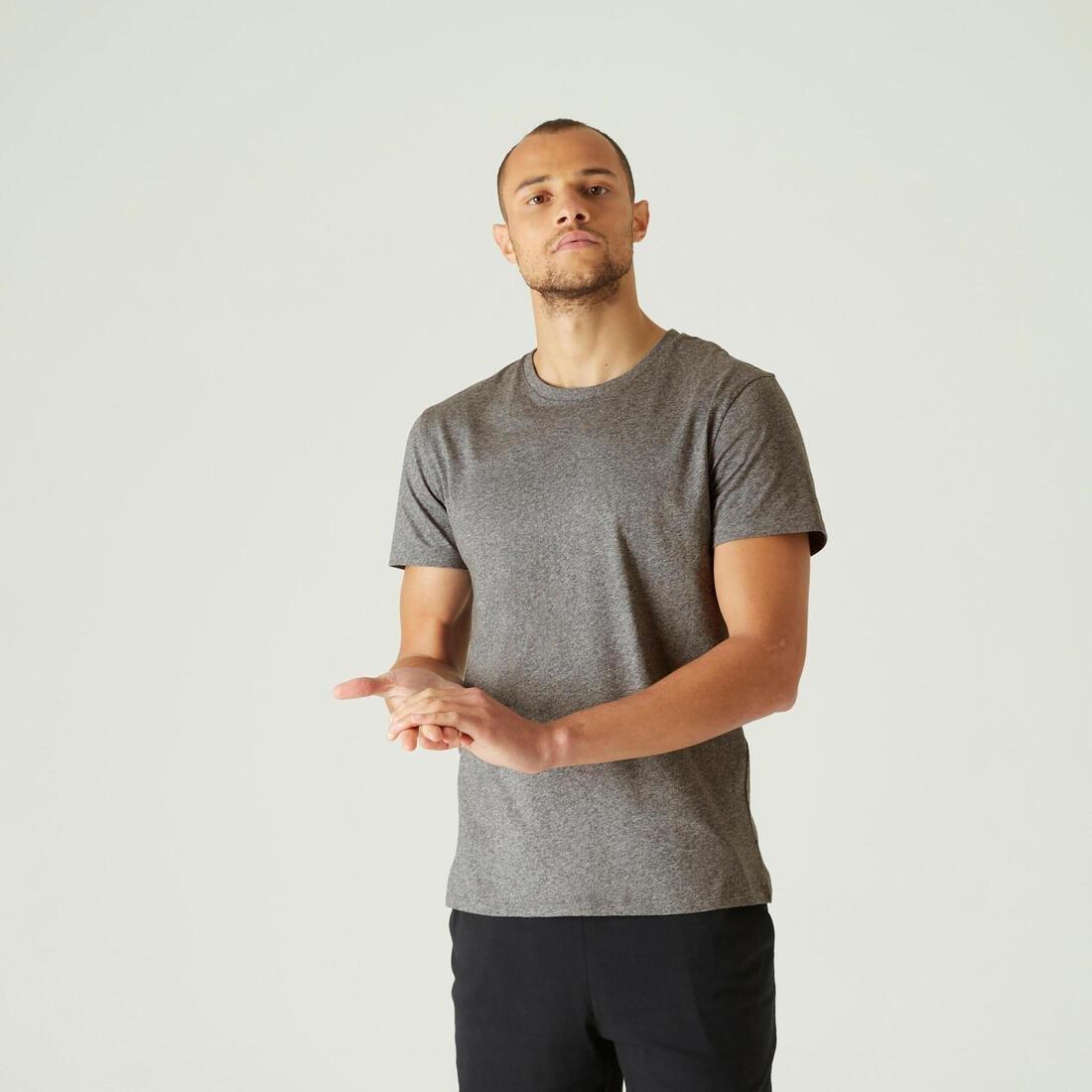 Fitness Pure Cotton T-Shirt Sportee, Grey, , large image number 0