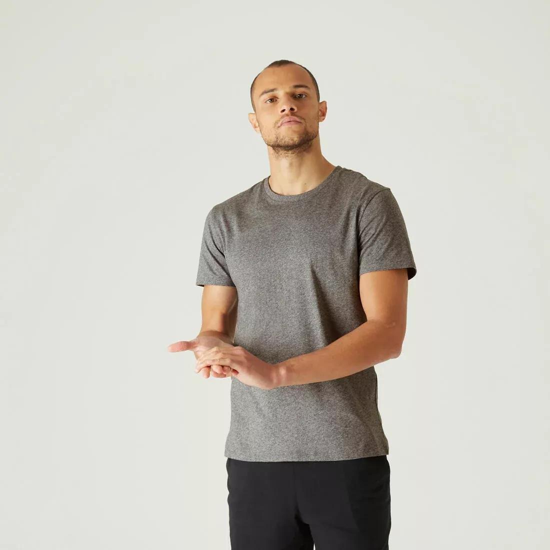 Fitness Pure Cotton T-Shirt Sportee, Grey, , large image number 1