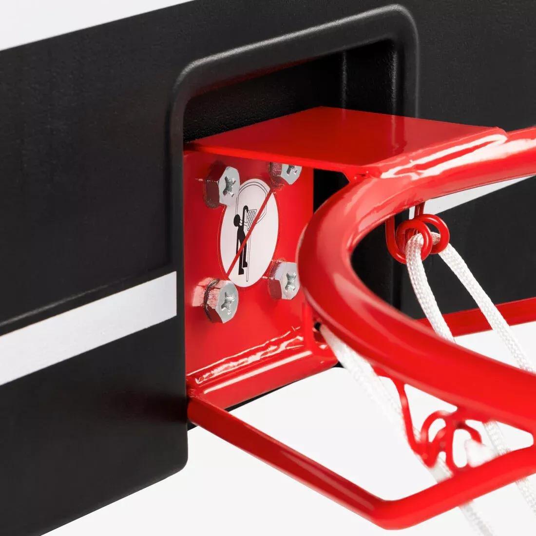 Wall-Mounted Basketball Hoop - SB100, Black/Red, No Color, large image number 3