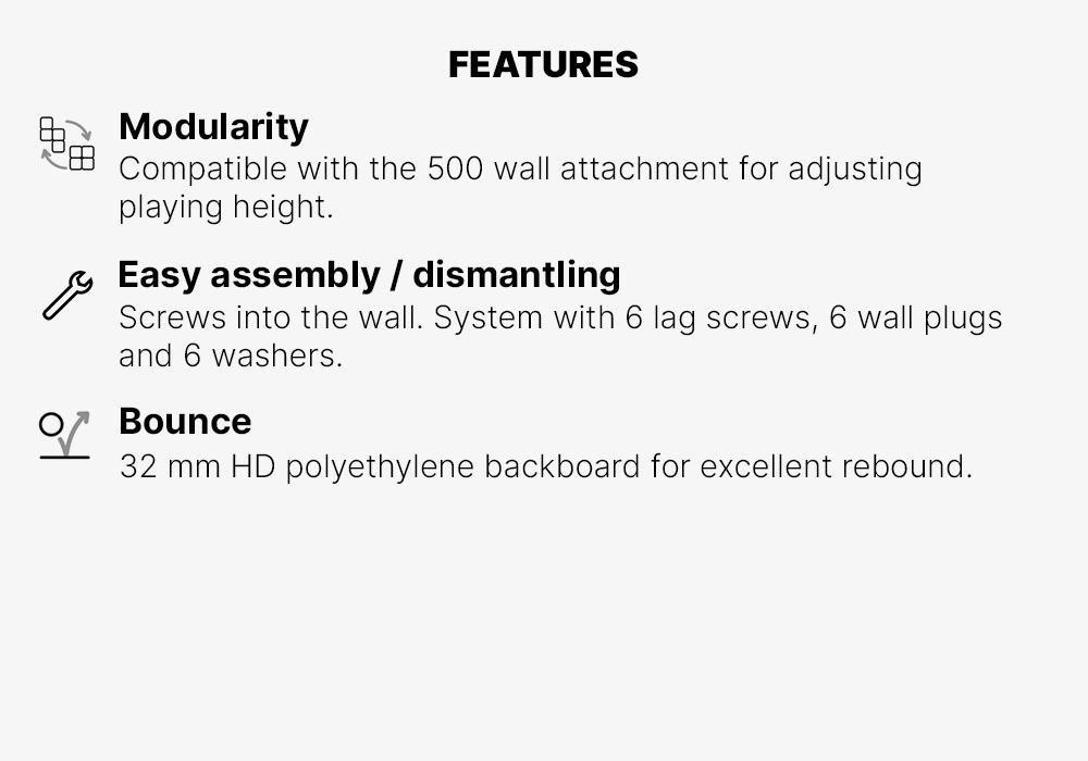 Wall-Mounted Basketball Hoop - SB100, Black/Red, No Color, medium