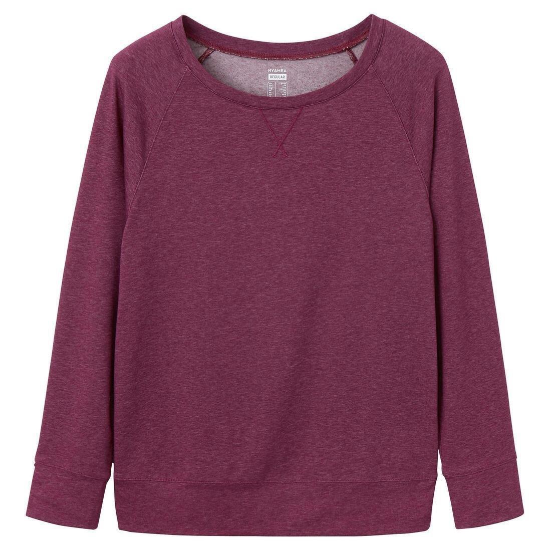 Stretchy Long-Sleeved Cotton Fitness T-Shirt, Purple, , large image number 5