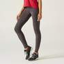 FIT+ 500 Women's Slim-Fit Gym Stretching Leggings - / AOP, Grey
