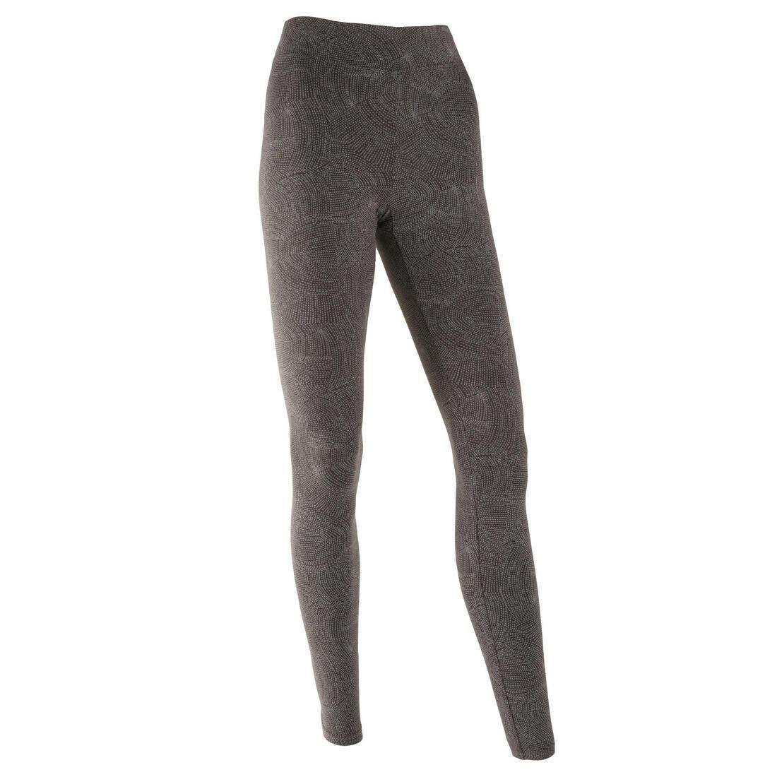 Women Slim-Fit Gym Stretching Leggings - Fit+ 500 Aop, Grey, No Color, large image number 8