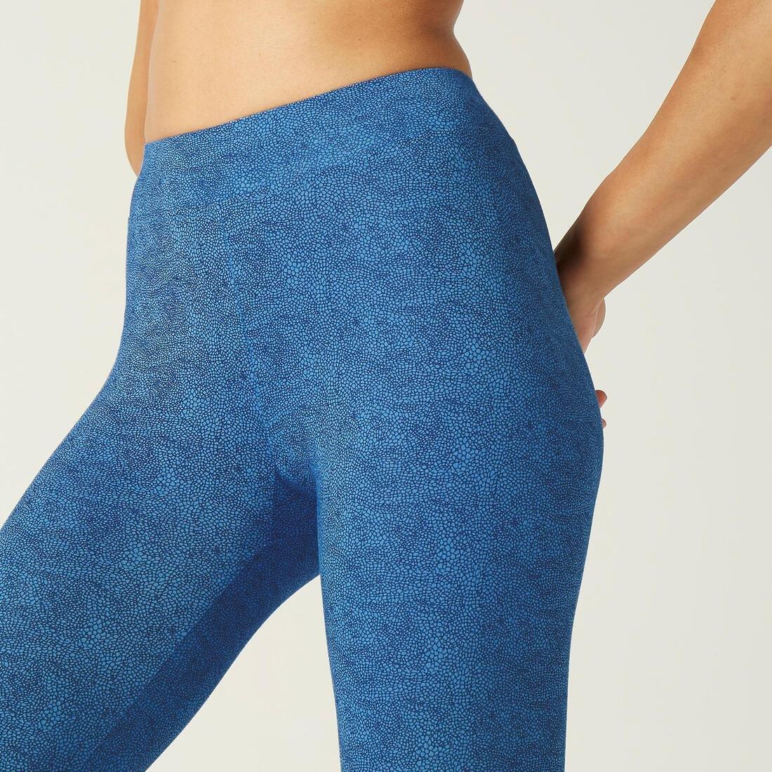 Women Slim-Fit Gym Stretching Leggings - Fit+ 500 Aop, Grey, No Color, large image number 13