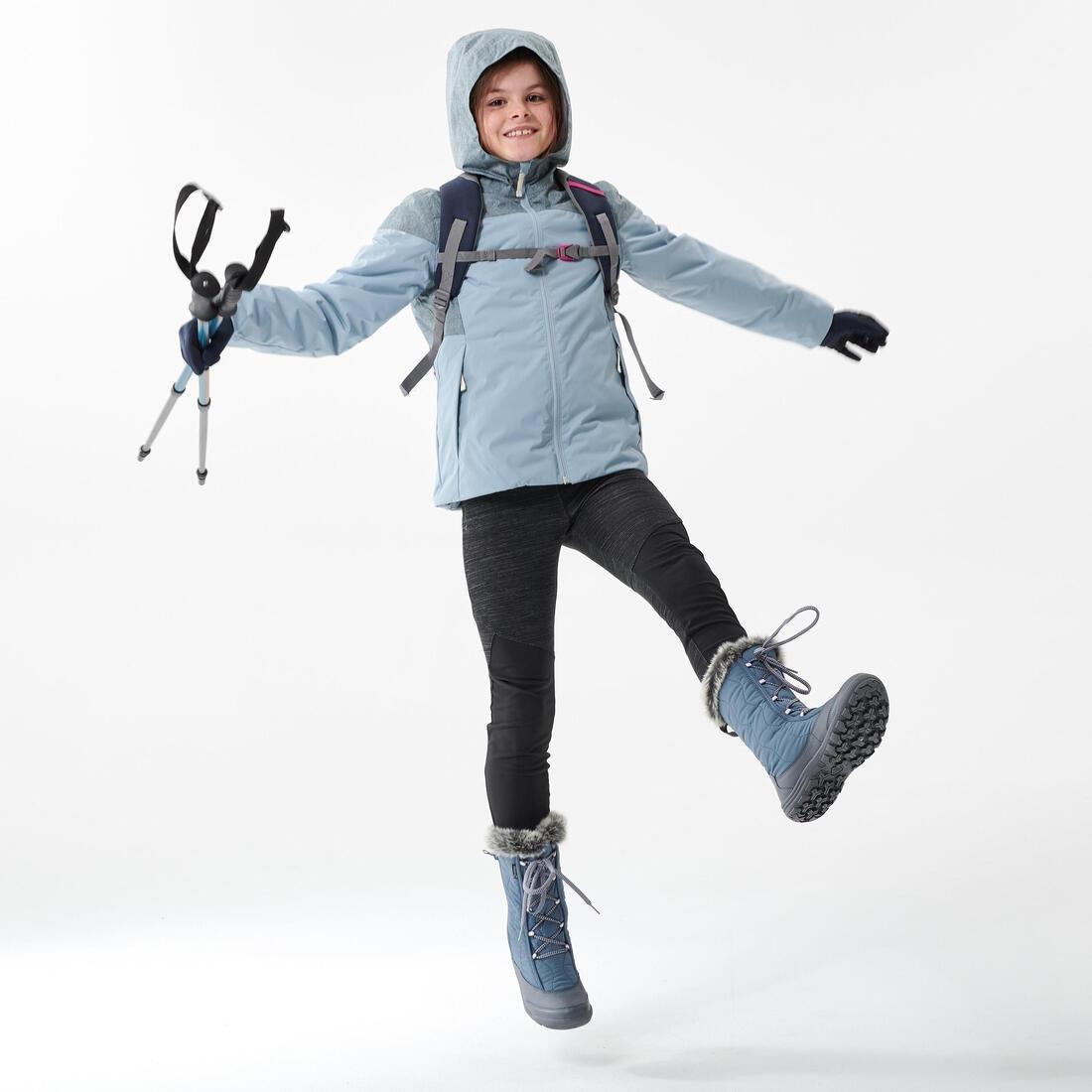 QUECHUA - Unisex Kids X-Warm Zip Waterproof Hiking Snow Boots - Sh500, Blue